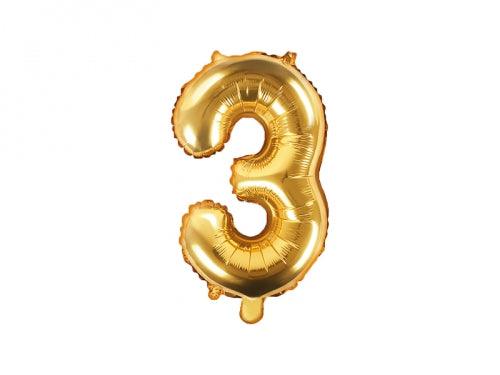 Álblaðra - Tölustafur - 35 cm - Gyllt